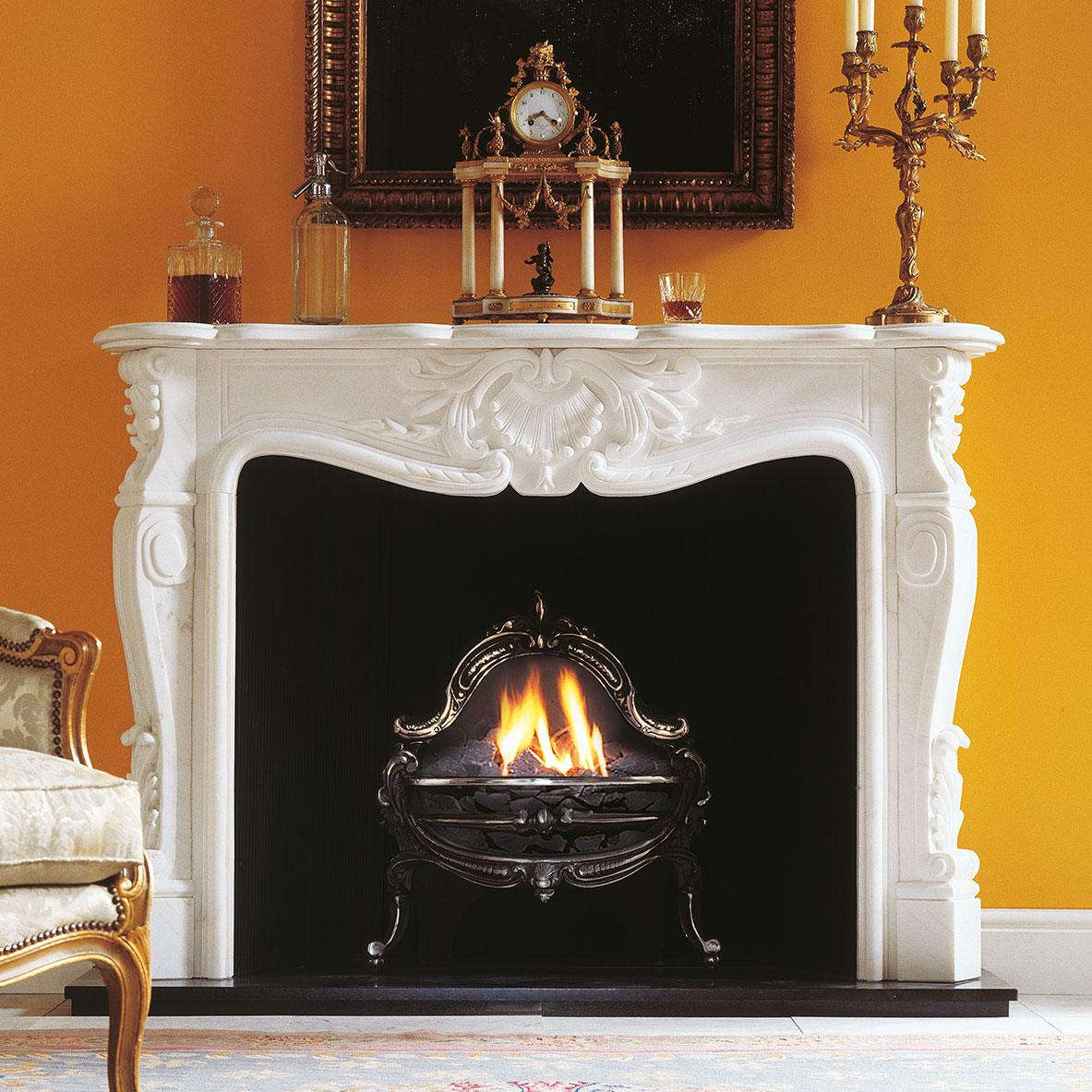 Louis VX Versailles Room set fireplace